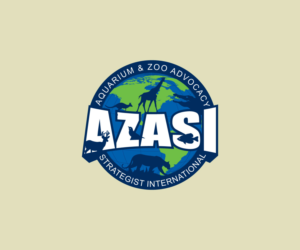 Above the logo Aquarium & Zoo Advocacy.  Below the logo Strategist International.  Across the logo AZASI. | Logo Design by Iris 3