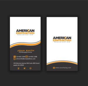 Business Card Design by Crea8iveMind for American Contractors Organization  | Design #26726479