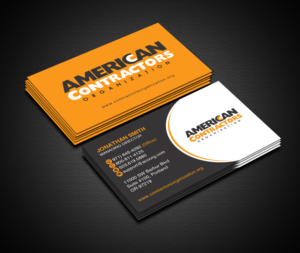 Business Card Design by Creations Box 2015 for American Contractors Organization  | Design #26726707