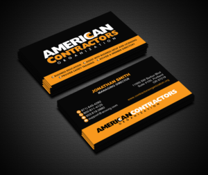 Business Card Design by Creations Box 2015 for American Contractors Organization  | Design: #26726725