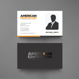 American Contractors Org Business card | Business Card Design by chandrayaan.creative