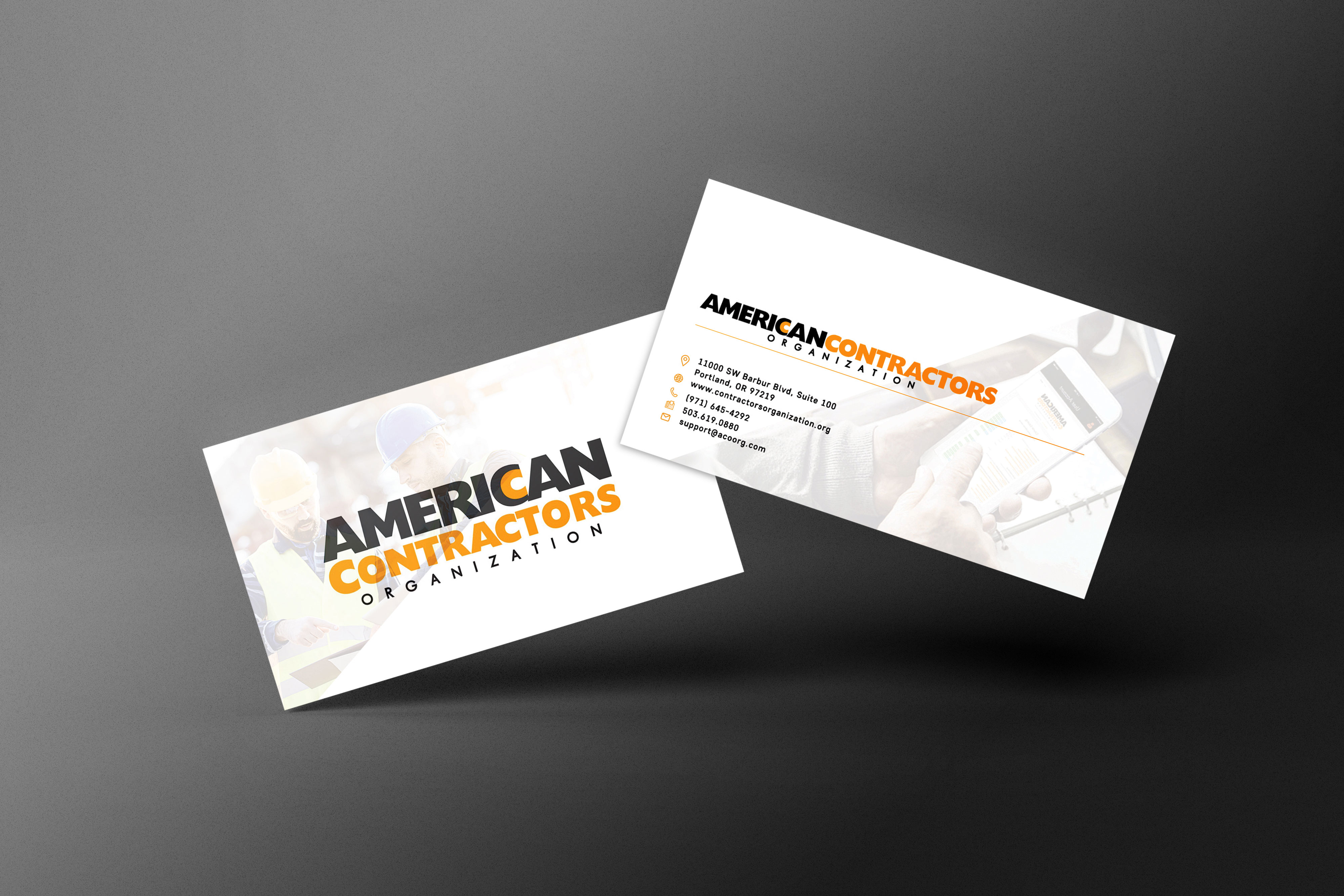 Business Card Design by Lprossd for American Contractors Organization  | Design #26718535