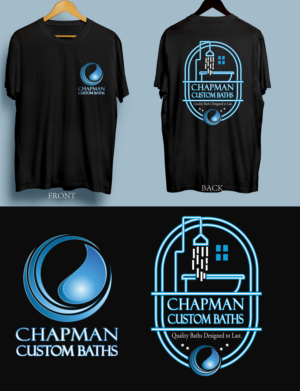 Chapman Custom Baths Modern T-Shirt Design Project | T-shirt Design by SAI DESIGNS