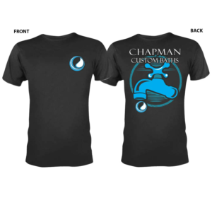 Chapman Custom Baths Modern T-Shirt Design Project | T-shirt Design by 75-R-P-Z