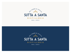 “sutta a santa” - is sicilian and mean below the holy … is the name also of a neighbourhood in our small city in sicily where the future distillery will be | Logo Design by wonderland