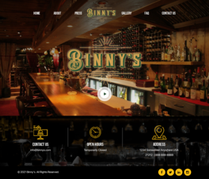 Restaurant Bar website in Oakland | Web Design by Titan Eagle