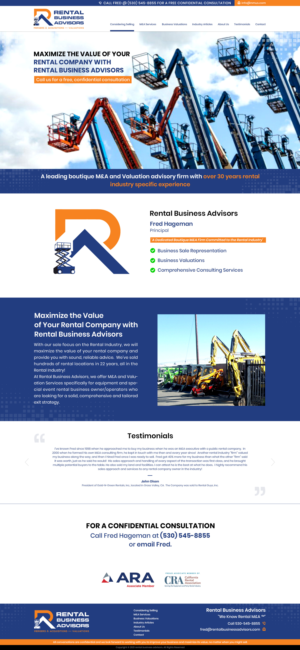 Rental Business Advisors Web Page | Web Design by Sandaruwan