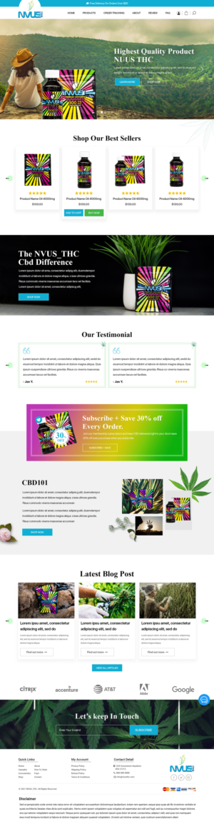 Website Design for an Exciting, Fun & Premium Cannabis Company | Web-Design von Titan Eagle