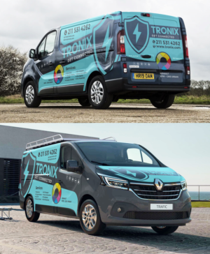 Van Sign Writing for Electrical & Security Systems Compay | Signage Design by ecorokerz