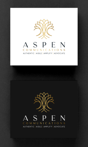 Aspen Communications: Authentic. Agile. Amplify. Advocate | Logo-Design von Rueell Artss