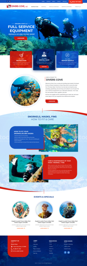 Divers Cove Website and inner template. | Web-Design von Blue Sparrow