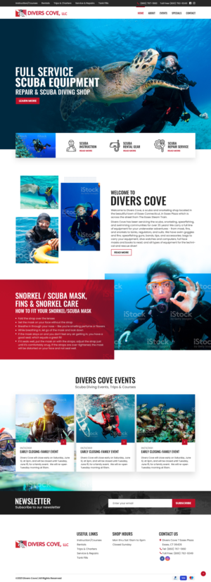 Divers Cove Website and inner template. | Web-Design von nzdesigners