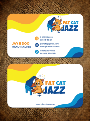 Fat Cat Jazz | Business Card Design by Sandaruwan