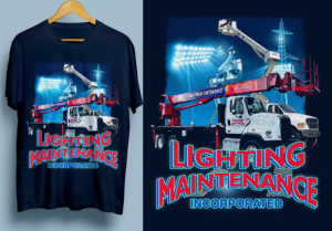 Lighting Maintenance Incorporated 30 year anniversary | T-shirt Design by SAI DESIGNS