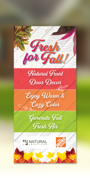 Fall for Display rack for Fall Plant program to be displayed in Home Depot | Graphic Design by raymark