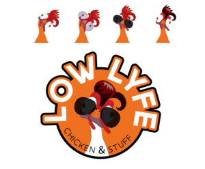 Low Lyfe.  Chicken and Other Stuff (or one of the other slug lines above) | Logo-Design von ileanalp