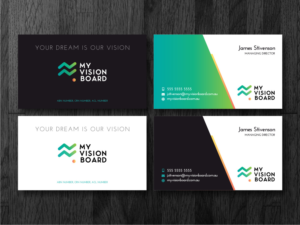 Business card for My Vision Board | Business Card Design by Atvento Graphics