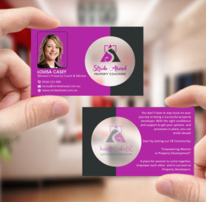 Logo and Business Card Design by Creations Box 2015 for Stride Ahead Property Coaching | Design: #26824450