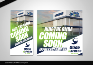 Glide XPRESS CAR WASH Coming Soon | Schilder-Design von disign