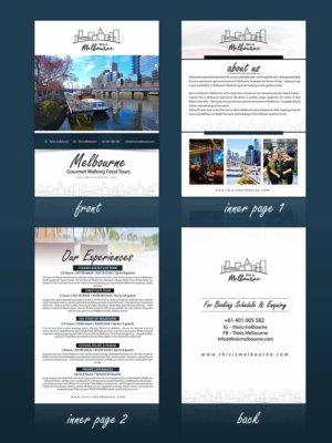 WALKING FOOD TOURISM BUSINESS.   REQUEST FOR DIGITAL BROCHURE | Brochure Design by n214008