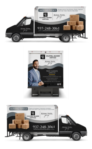 Real Estate Moving Truck Wrap | Car Wrap Design by Shumaila Kiran