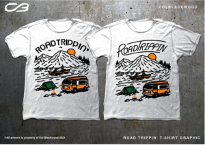 Road Trippin Industry Campervans UK Business Needs A T Shirt Design | T-shirt Design by Col 3