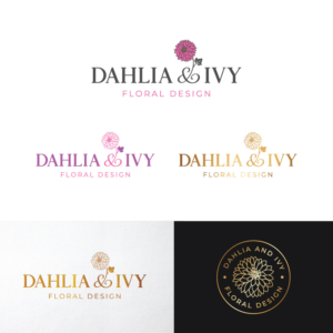 Dahlia and Ivy Floral Design | Logo Design by Amethystica