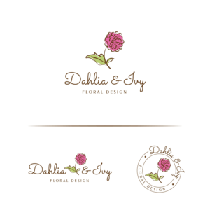 Dahlia and Ivy Floral Design | Logo Design by Aistikart