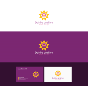 Dahlia and Ivy Floral Design | Logo Design by lnb...