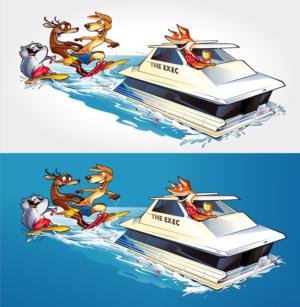 WatersEdge Houseboat Hire Mascot Design | Maskottchen-Design von Suprakash 3