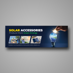 Solar accessories banner to produce more green energy | Banner Ad Design by Fat Bat Man