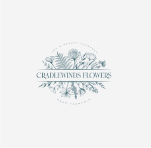 Cradlewinds Flowers           Joy and Beauty Every Day from Tasmania  | Logo-Design von Birdcage