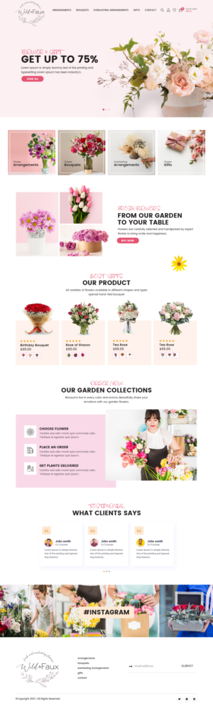 New florist business website design | Web-Design von nzdesigners