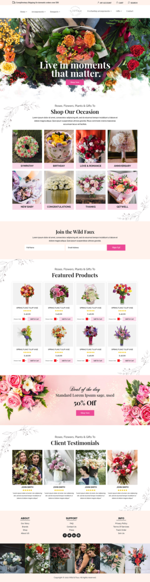 New florist business website design | Web-Design von Titan Eagle