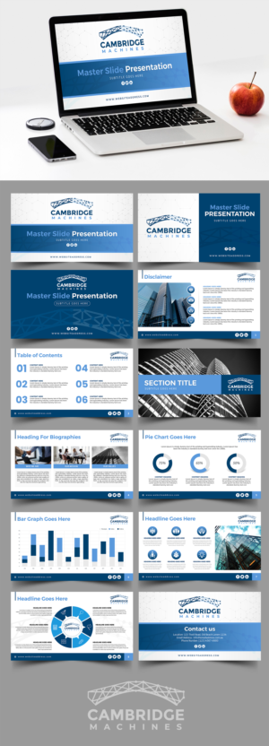 Slide Master for  Cambridge Machines - A Systematic Hedge Fund | PowerPoint-Design von SAI DESIGNS