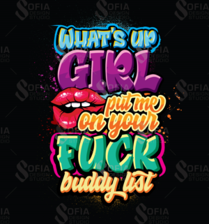 Fuck buddy t-shirt  | T-shirt Design by SofiaDesignStudio