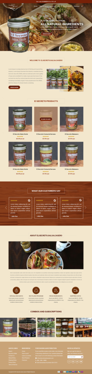 Small Salsa business needs web design + coding | Web Design by Titan Eagle