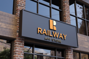 either "Railway App Store" or nothing in the logo itself, but  could be underneath) | Logo-Design von makerlogoz