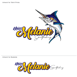 Miss Melanie or Miss Melanie Sportfishing | Logo-Design von DAVIDEZIGN