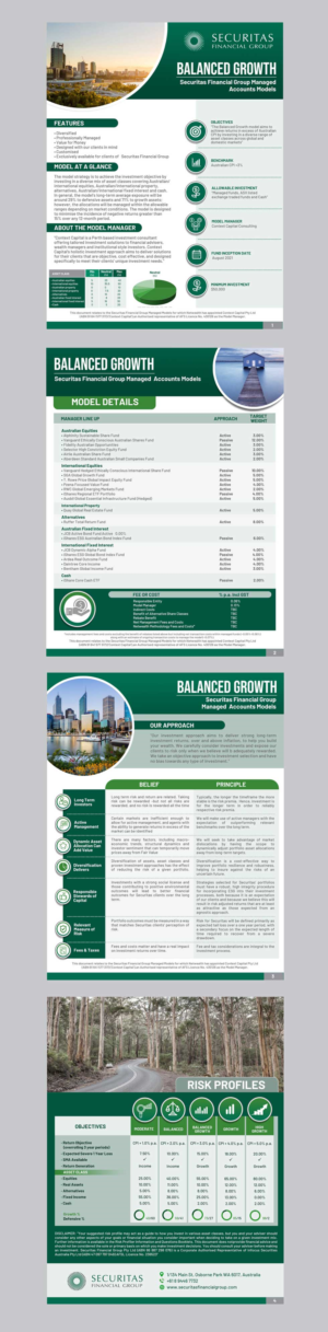 Investment Advisory Client Fund Fact Sheet Flyer | Flyer Design by DA.