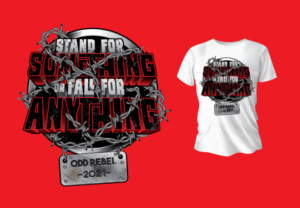 Stand for something or fall for anything (Tshirt) | T-Shirt-Design von ally designs