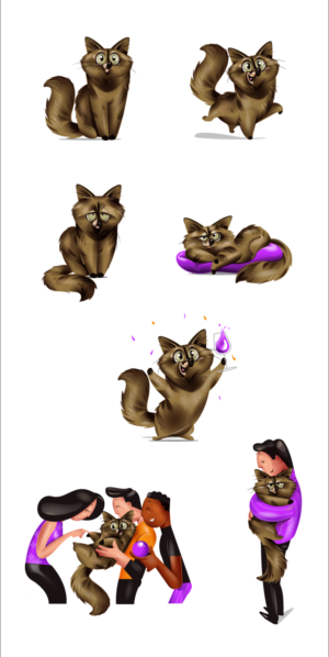 Series of playful cat illustrations for website | Illustration-Design von Suprakash 3