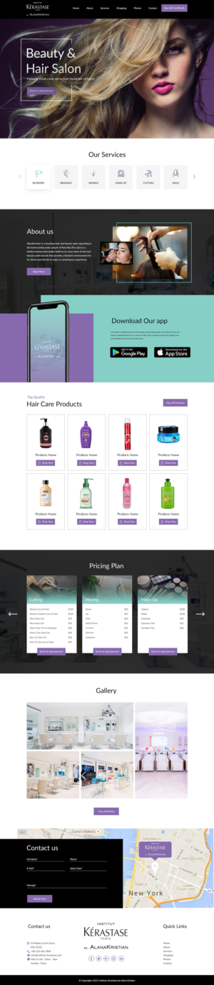 HairDressing and Beauty Salon Website | Web Design by bdesigner9