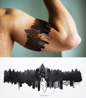 Quentin Dane | Kansas City & Trees | Tattoo-Design von Creative Shots Studio