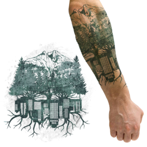 Quentin Dane | Kansas City & Trees | Tattoo-Design von BJY