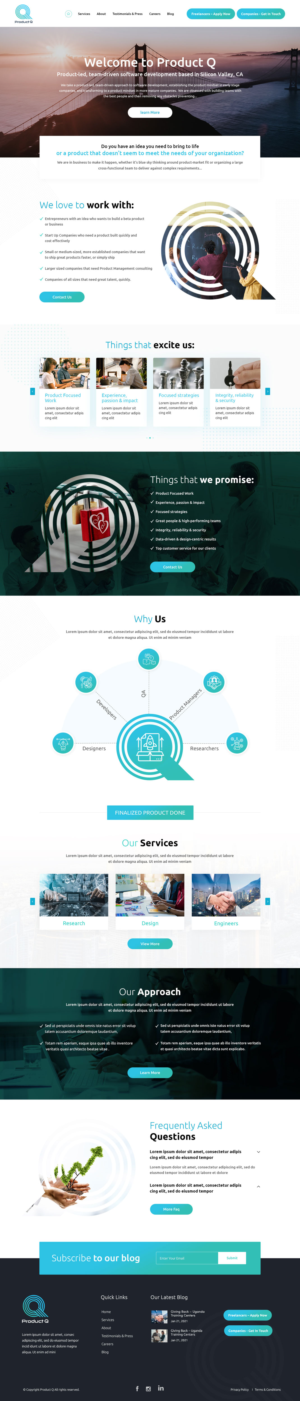 New, High-Tech Website for Product Q - A Product Development Company | WordPress-Design von logoQ