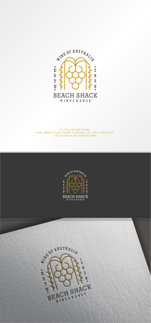 Beach Shack Wines range of wine labels | Label Design by MASH Std