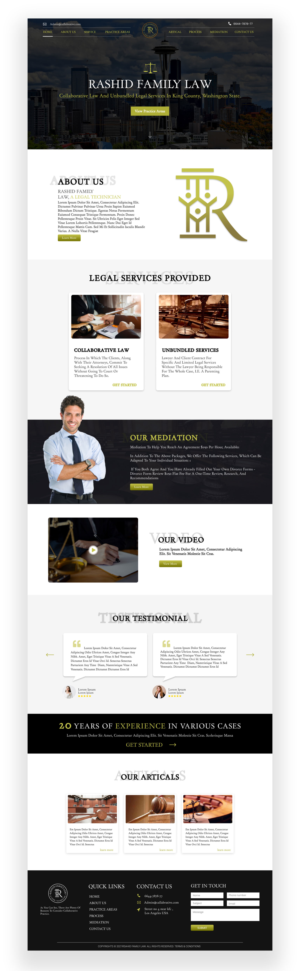 Rashid Family Law, legal technician needs a website and design | Web Design by Adeel Rahman