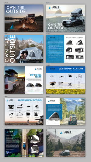 Catalog for Logik Outfitters featuring all the model of James Baroud Roof Top Tents | Flyer Design by SAI DESIGNS