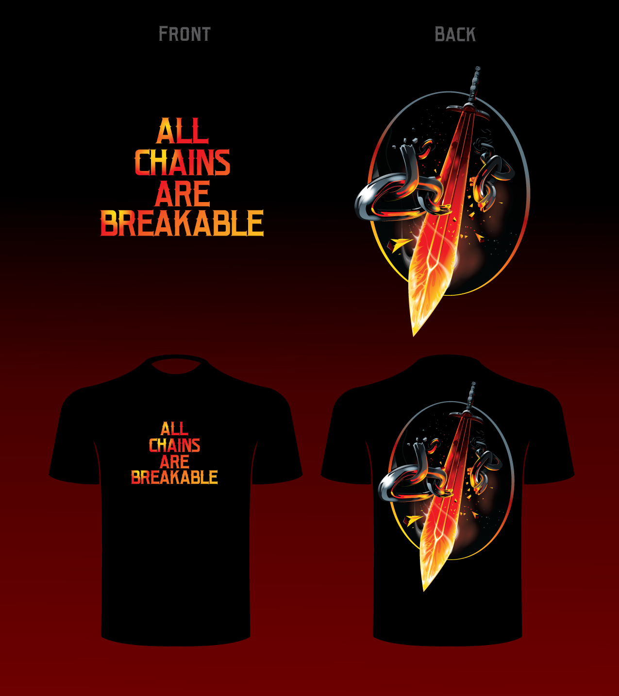 T-Shirt-Design von ally designs für BrokenChainz | Design #26950663